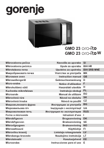Manual de uso Gorenje GMO23 ORA ITO Microondas