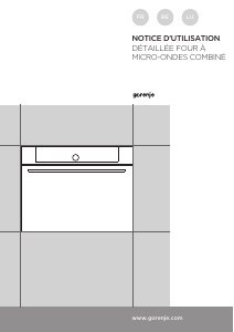 Mode d’emploi Gorenje BCM598S18X Four