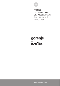 Mode d’emploi Gorenje BOP747ORAW Four