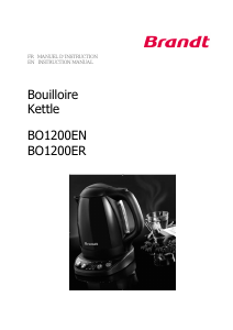 Mode d’emploi Brandt BO1200ER Bouilloire