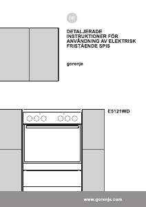 Bruksanvisning Gorenje E5121WD Spis