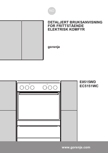 Bruksanvisning Gorenje E8515WD Komfyr