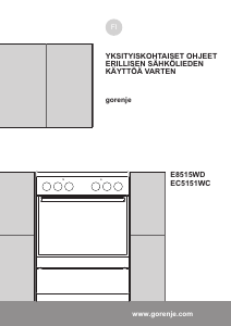 Käyttöohje Gorenje E8515WD Liesi