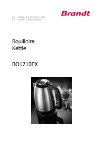 Manual Brandt BO1710EX Kettle