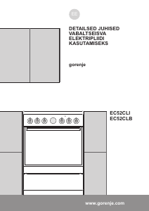 Kasutusjuhend Gorenje EC52CLB Pliit