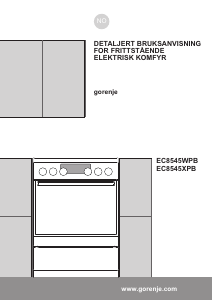 Bruksanvisning Gorenje EC8545XPB Komfyr