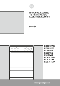 Bruksanvisning Gorenje EC8615WB Komfyr