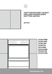 Käyttöohje Gorenje EC8615WB Liesi