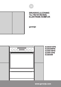 Brugsanvisning Gorenje EC8645WPB Komfur