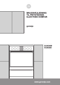 Brugsanvisning Gorenje EC9636W Komfur