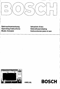 Manual Bosch HMG8560NL Microwave