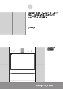 Käyttöohje Gorenje EC9636W Liesi