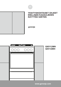 Käyttöohje Gorenje G85112WH Liesi