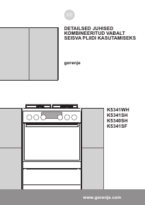 Kasutusjuhend Gorenje K5340SH Pliit