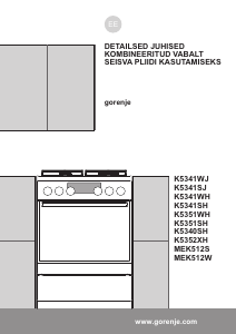 Kasutusjuhend Gorenje K5341SJ Pliit