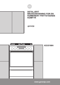 Bruksanvisning Gorenje K5351WH Komfyr