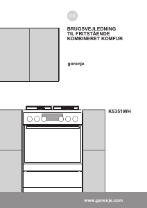 Brugsanvisning Gorenje K5351WH Komfur