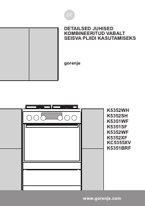 Kasutusjuhend Gorenje K5352SH Pliit