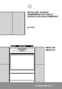 Kasutusjuhend Gorenje MEK514B Pliit