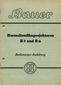 Bedienungsanleitung Bauer B5 Projektor