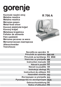 Mode d’emploi Gorenje R706A Trancheuse