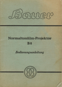 Bedienungsanleitung Bauer B8 Projektor