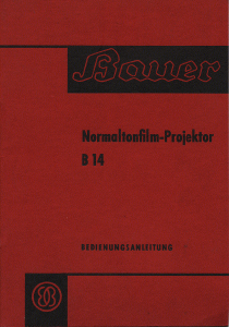 Bedienungsanleitung Bauer B14 Projektor