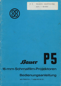 Bedienungsanleitung Bauer P5 Projektor