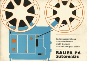 Bedienungsanleitung Bauer P6 Automatic Projektor