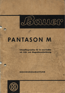 Bedienungsanleitung Bauer Pantason M Projektor