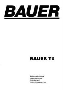 Bedienungsanleitung Bauer T5 Projektor