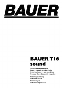 Manual Bauer T16 Sound Projector