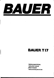 Manual Bauer T17 Projector