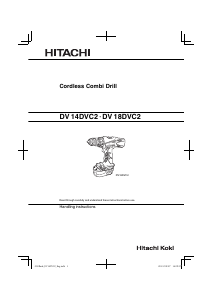 Manual Hitachi DV 14DVC2 Drill-Driver