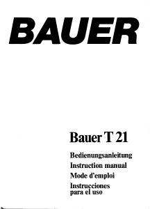 Manual de uso Bauer T21 Proyector