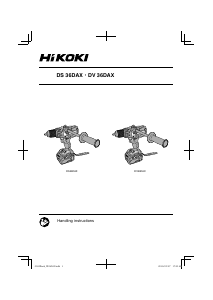 Manual Hikoki DS 36DAX Drill-Driver