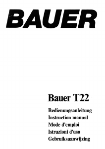 Manual Bauer T22 Projector