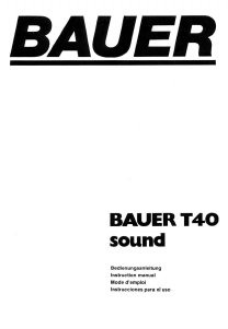 Mode d’emploi Bauer T40 Sound Projecteur