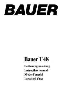 Manuale Bauer T48 Proiettore