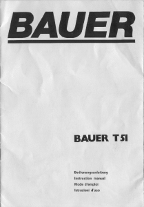 Manual Bauer T51 Projector