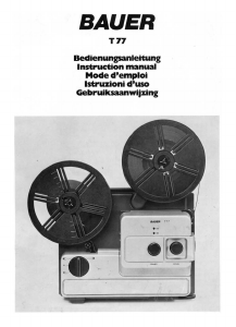 Manual Bauer T77 Projector