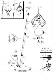 Manual Eglo 43485 Lampă