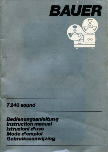 Bedienungsanleitung Bauer T240 Sound Projektor