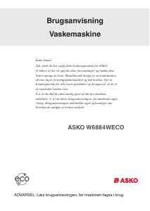 Brugsanvisning Asko W6884W ECO Vaskemaskine