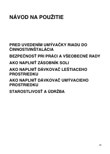 Návod Ignis ADL 334 S NB Umývačka riadu