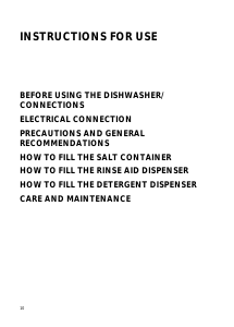 Manual Ignis ADL 334 S WH Dishwasher