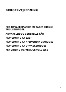 Brugsanvisning Ignis ADL 338 Opvaskemaskine