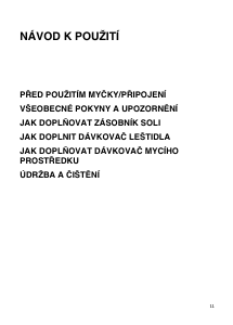 Manuál Ignis ADL 347/1 Myčka na nádobí