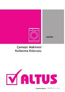 Kullanım kılavuzu Altus ALM 601 Çamaşır makinesi