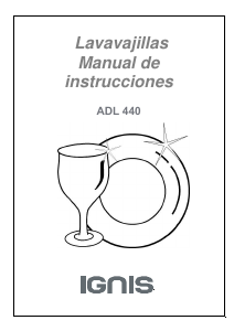 Manual de uso Ignis ADL 440 Lavavajillas